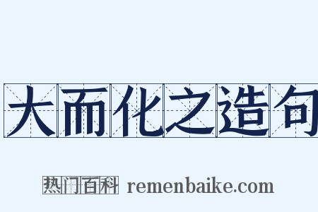 大而化之造句是什么意思的图片